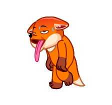 Original Feisty Fox Telegram sticker
